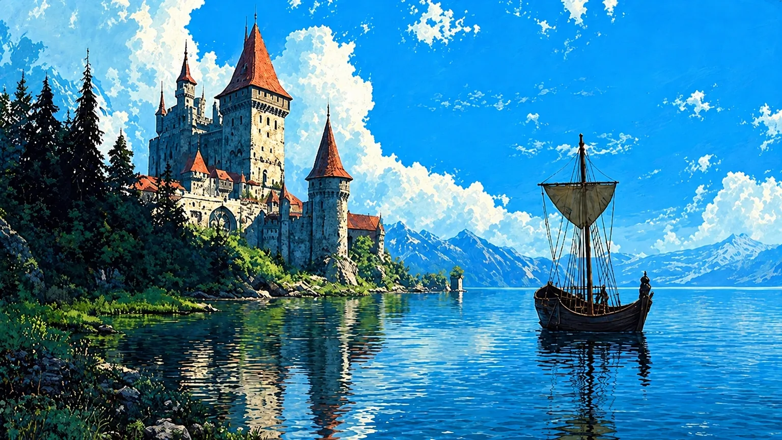 Design target: the castle above the lake