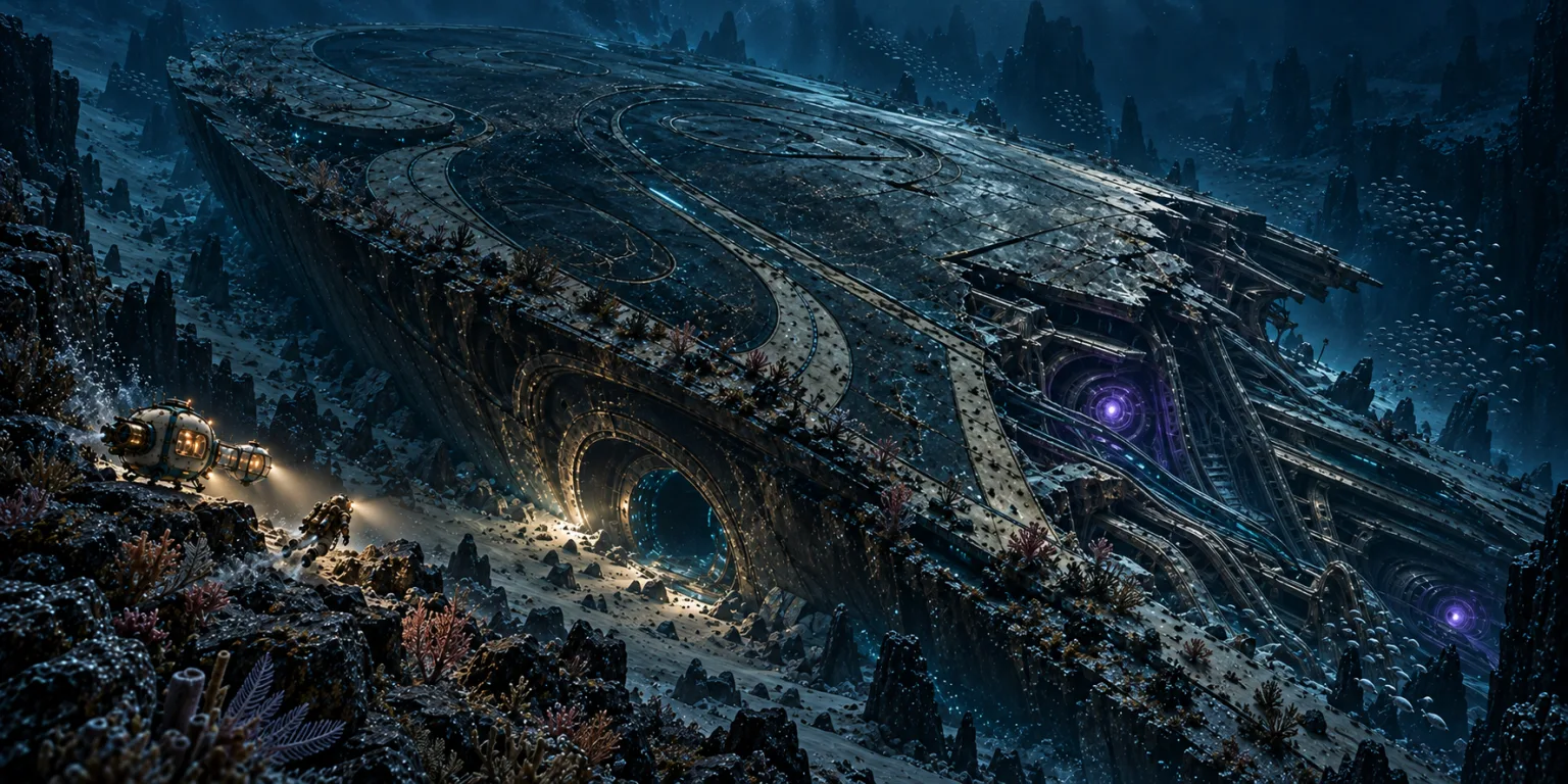 The wreck’s front-right flank and its opening, rocks in the foreground